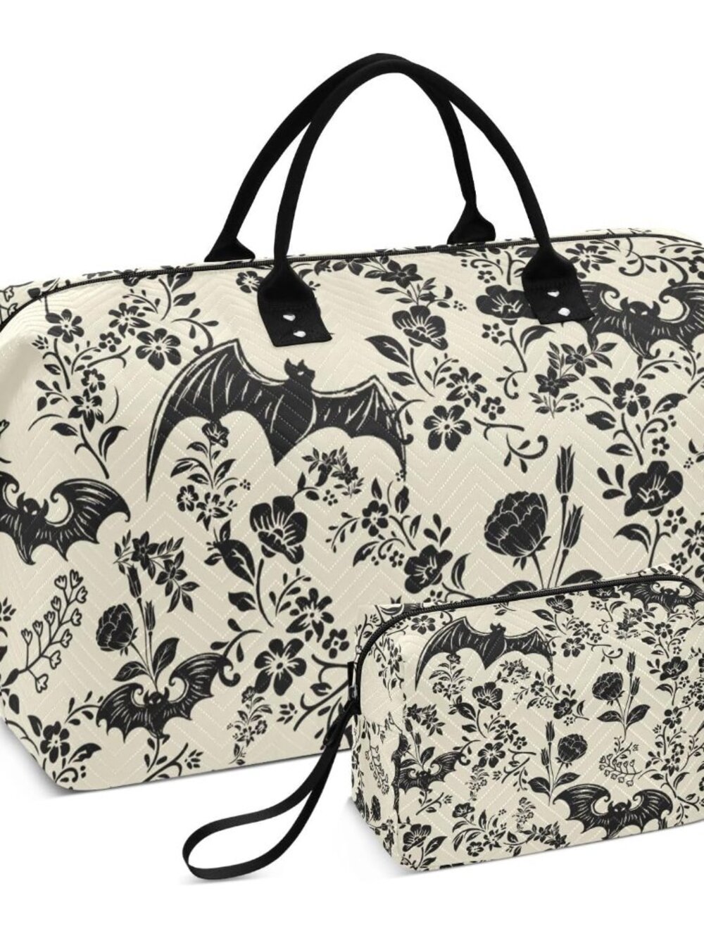 Goth Bat Quilted Travel Bags Weekender Duffle Bags